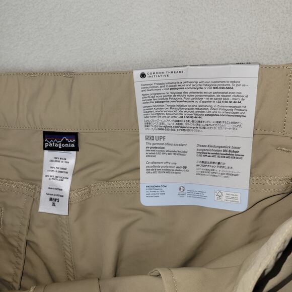 Patagonia Pants Mens XL Beige Zip Off Convertible Cargo Hiking Gorpcore Belted - Picture 7 of 11